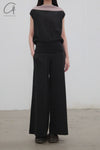 SWAYING 25 Spring/Summer Flared Wool Trousers SW-SW25PS3B12-HEIHUI Black and Gray SW25PS3B12